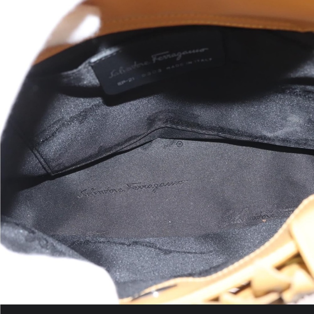 Salvatore Ferragamo Yellow Floral Appliqué Tote with Green Leaf Accents - Picture 13 of 16